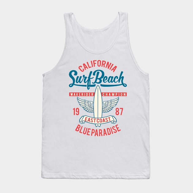 Surf Beach Tank Top by lionkingdesign